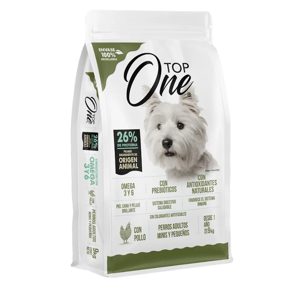 TOP ONE ADULTO RAZAS PEQUEÑAS 9KG - Imagen 2