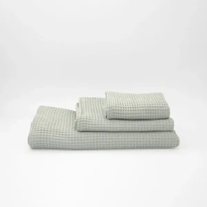 Toalla Waffle 100% algodón Verde Agua