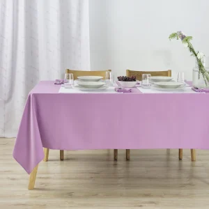 Mantel liso Lino 100% tacto tela Lila