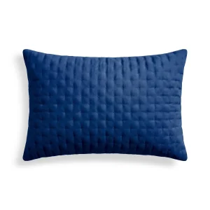 Funda de cojín lisa acolchada Azul Cobalto 30x50 cm