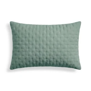 Funda de cojín lisa acolchada Azul Turquesa 30x50 cm