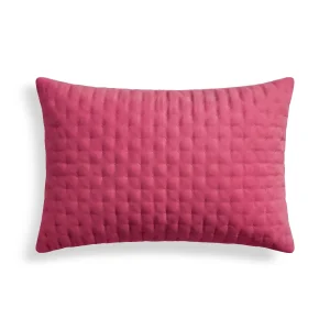 Funda de almohada lisa acolchada Fucsia 50x80 cm