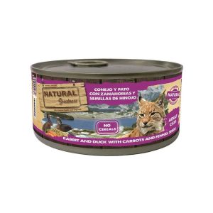 Gato adulto NG Lata Conejo y pato con zanahorias y semillas de hinojo 185g